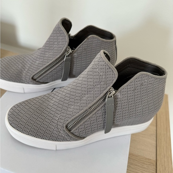 Steve Madden Camden Wedge Sneaker, Grey, size 8 - Picture 4 of 5